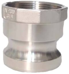 Stainless Steel Cam & Groove Adapter, Male Half, 3 Inch Female NPT