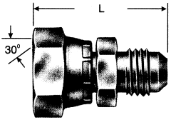 Steel Adapter, 3/4-14 Female BSPP (British Parallel) To 1-1/16-12 Male JIC 37 deg Flare, Straight