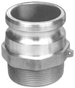 Stainless Steel Cam & Groove Adapter, Male Half, 1 Inch Male NPT