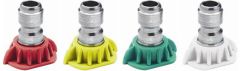 Pressure Washer Quick Coupler, Male Half, 1/4 Inch Coupling, Yellow Spray Tip