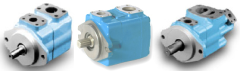 Hydraulic Vane Pump, Single pump, 8.39 cu in/rev, SAE C 2-bolt Mounting Flange, 1-1/4 Straight Keyed Shaft, SAE 4-Bolt Flange, Inlet 2
