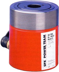 RH Series Center Hole Single-Acting Cylinder, 60 Ton,  Inch Rod,  Inch Stroke