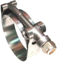 All Stainless Steel T-Bolt Clamp For 5 Inch Hose ID, 5.37 - 5.94 Inch Hose OD Range