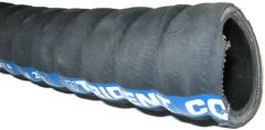 Corrugated Black Hi Temperature EPDM Rubber Hardwall Wet Exhaust Hose, 2.00 Inch ID, Up To 48.00 PSI