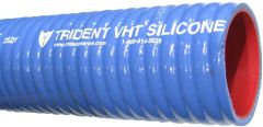 Corrugated Blue Very Hi Temperature Silicone Rubber Wet Exhaust Hose, 0.75 Inch ID, Up To  PSI