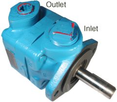 V20 Series Vane Pump, 11 Ring Size, 3/4 straight Keyed Shaft, NPT Ports, Outlet 90 deg CW from Inlet, CCW Rotation