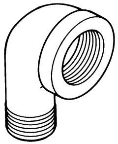 Malleable Iron Pipe Fitting, 1-1/2 Inch 90 deg Street Elbow