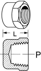 Brass Adapter, 1/2-14 Female NPT Cap, 0.84 Inch Long