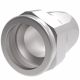 Steel Reusable 1 Wire Braid Reduced Bore Three-Piece Fitting, 2-1/2-12 Female JIC 37 deg Flare Swivel, -32 Hose, Straight