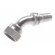 E-Z Clip Series Fitting, 3/4-16 Female O-Ring (Short Pilot), -08 Hose, 45 deg Elbow