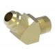 Brass Adapter, 1/2-14 Male NPT To 7/8-14 Male SAE 45 deg Flare, 45 deg Elbow
