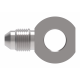 Steel Brake System Adapter, -04 Male JIC 37 deg Flare To 7/16 Inch Banjo, Straight