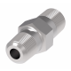 Blue Anodized Aluminum Adapter,  Inch Male NPT Hex Nipple, Straight