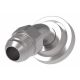 Steel Adapter, 1.00 Inch Code 61 Split Flange To 1-5/16-12 Male JIC 37 deg Flare, 45 deg Elbow (For pressures thru 4 Light Spiral Hose)