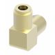 Brass Push>Connect Air Brake Tube Fitting, 0.50 Inch Tube OD Union 90 deg Elbow