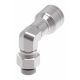 Global TTC 1 & 2 Wire Braid Steel Crimp Fitting, 5/8-18 Male SAE Inverted Flare, -06 Hose, 90 deg Elbow