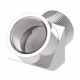 Steel Adapter, 3/8-18 Female NPT To 3/8-18 Male NPT, 45 deg Elbow