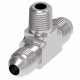 Adapter (AN 804), -03 Male JIC 37 deg Flare Run To -03 Male JIC 37 deg Flare Branch, Bulkhead Tee