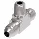 Steel Adapter, 1-11/16-12 Male SAE O-Ring Face Seal Run & Branch To 1-5/8-12 Male SAE O-Ring Boss (Straight Thread O-Ring) Run, Tee