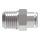 Brass Push>Connect Tube Fitting, 0.16 Inch Tube OD To 1/4-18 Male NPT, Straight