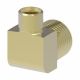 Brass Adapter, 3/8-18 Male NPT To 0.50 Inch Female 42 deg Inverted Flare, 90 deg Elbow