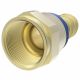 Brass Reusable Socketless Fitting, 1-1/16-12 Female JIC 37 deg Flare Swivel, -12 Hose, Straight