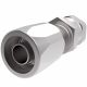 Steel Reusable 1 Wire Braid Reduced Bore Two-Piece Fitting, 3/4-16 Female JIC 37 deg Flare Swivel, -08 Hose, Straight