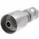 Steel Reusable 1 Wire Braid Reduced Bore Two-Piece Fitting, 9/16-18 Female JIC 37 deg Flare Swivel, -06 Hose, Straight