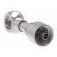 Global TTC 1 & 2 Wire Braid Steel Crimp Fitting, 12 MM Metric Banjo, -08 Hose, Straight