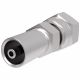 Steel Crimp 3903/7903 Swage Fitting, 7/16-20 Female JIC 37 deg Flare Swivel, -02 Hose, Straight