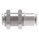 Brass Push>Connect Tube Fitting, 0.38 Inch Tube OD Union Bulkhead