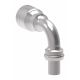 Global TTC 1 & 2 Wire Braid Steel Crimp Fitting,  Inch Male STC (Snap To Connect), -08 Hose, 90 deg Elbow