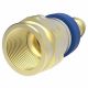 Brass Reusable Socketless Fitting, 3/4-16 Female JIC 37 deg Flare & SAE 45 deg Flare Swivel (Universal), -08 Hose, Straight