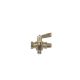 Brass 2-Way Shut-Off Plug Valve, 1/4 Inch Male NPT to Female NPT
