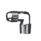 Brass Adapter, 3/8-18 Male NPT To 1/2-20 Male SAE 45 deg Flare, 90 deg Elbow