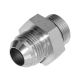 Steel Adapter, 3/4-16 Male JIC 37 deg Flare To 1/2-14 Male BSPP (British Parallel), Straight