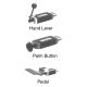 E Series Manually Operated Pneumatic Valve, 4-way 2-position, Spring Return, Pedal, 1/4 NPT (Side) Ports, 26 Flow Rating