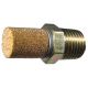 Brass Porous Metal Muffler, 1/8 NPT, 1.125 Inch Long