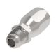 Steel Reusable 1 Wire Braid Reduced Bore Two-Piece Fitting, 7/8-14 Male JIC 37 deg Flare, -10 Hose, Straight
