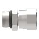 Steel Adapter, 1-1/16-12 Male SAE O-Ring Boss (Straight Thread O-Ring) To 1-1/16-12 Female JIC 37 deg Flare Swivel, Straight