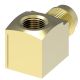 Brass Adapter, 1/8-27 Female NPT To 7/16-20 Male SAE 45 deg Flare, 90 deg Elbow