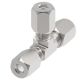 7000 Series Ermeto Steel Flareless Fitting, 0.31 Inch Tube OD Union Tee