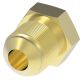 Brass Adapter, 0.38 Inch Male SAE 45 deg Flare Plug