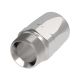 Steel Reusable 1 Wire Braid Reduced Bore Three-Piece Fitting, 1-11-1/2 Male NPT, -16 Hose, Straight
