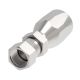 Steel Reusable 1 Wire Braid Reduced Bore Two-Piece Fitting, 3/4-16 Female JIC 37 deg Flare Swivel, -08 Hose, Straight
