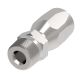 Steel Reusable 1 Wire Braid Reduced Bore Two-Piece Fitting, 3/4-14 Male NPT, -12 Hose, Straight