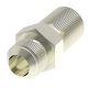 Nickel Plated Aluminum Adapter, -06 Male JIC 37 deg Flare To 1/4 Inch Male NPT, Straight