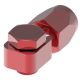 Red/Blue Anodized Aluminum Reusable Fitting for AQP & StartLite Racing Hose, -06 Hose, Banjo Fitting for Solex Carburetors with 12mm x 1.25 thread., Straight
