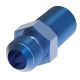 Blue Anodized Aluminum Adapter, -10 Male JIC 37 deg Flare To 1/2 Inch Male NPT, Straight