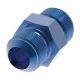 Blue Anodized Aluminum Adapter (AN 815), -08 Male JIC 37 deg Flare To -08 Male JIC 37 deg Flare, Straight